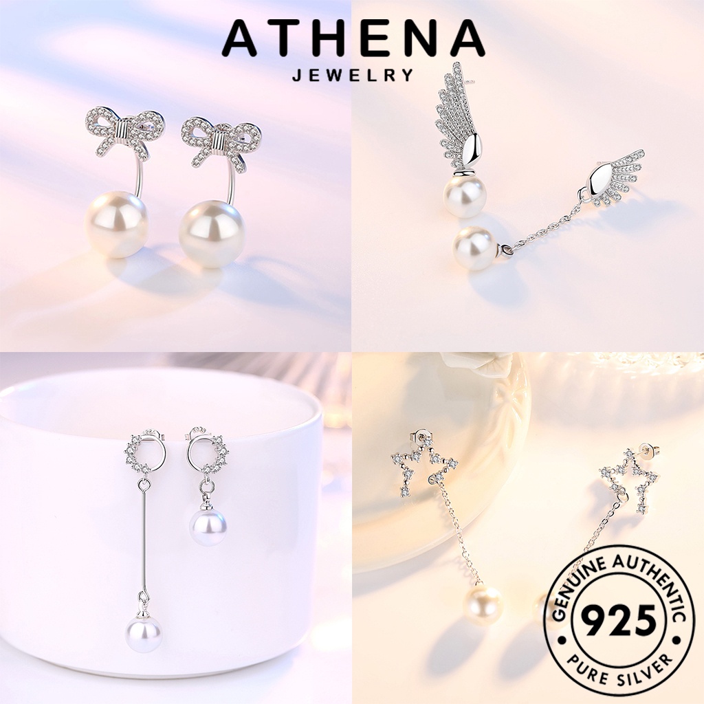 athena-jewelry-หนีบ-แท้-ตุ้มหู-แฟชั่น-เกาหลี-เครื่องประดับ-ต้นฉบับ-ไข่มุก-ผู้หญิง-แฟชั่นพู่-เงิน-925-silver-ห่วง-เครื่องประดับ-ต่างหู-m035