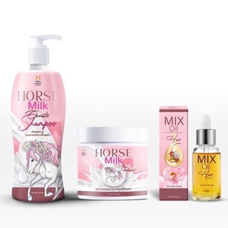 ❤️❤️ ทรีทเม้นท์บำรุงเส้นผม แชมพูนมม้า ทรีทเม้นท์นมม้า Horse Milk Treatment  / Shampoo / Serum