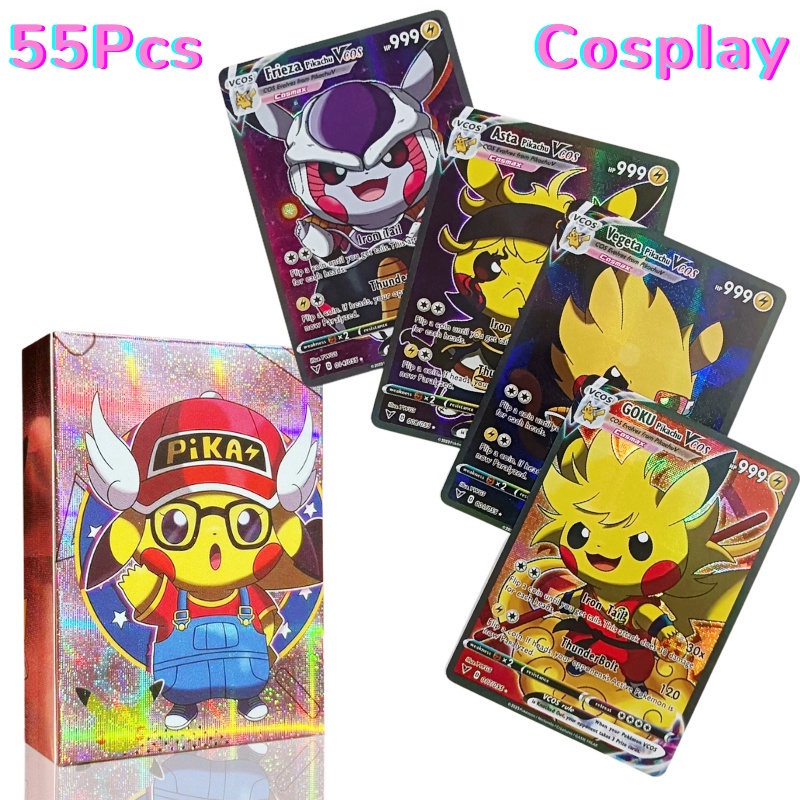 55-ชิ้น-ปิกาจู-cosplay-การ์ดกระดาษโฮโลแกรม-โปเกม่อน-ไปเดอร์แมน-ลูฟี่-คอสเพลย์-แฟลชการ์ด-ของขวัญวันเกิดของเล่นเด็ก