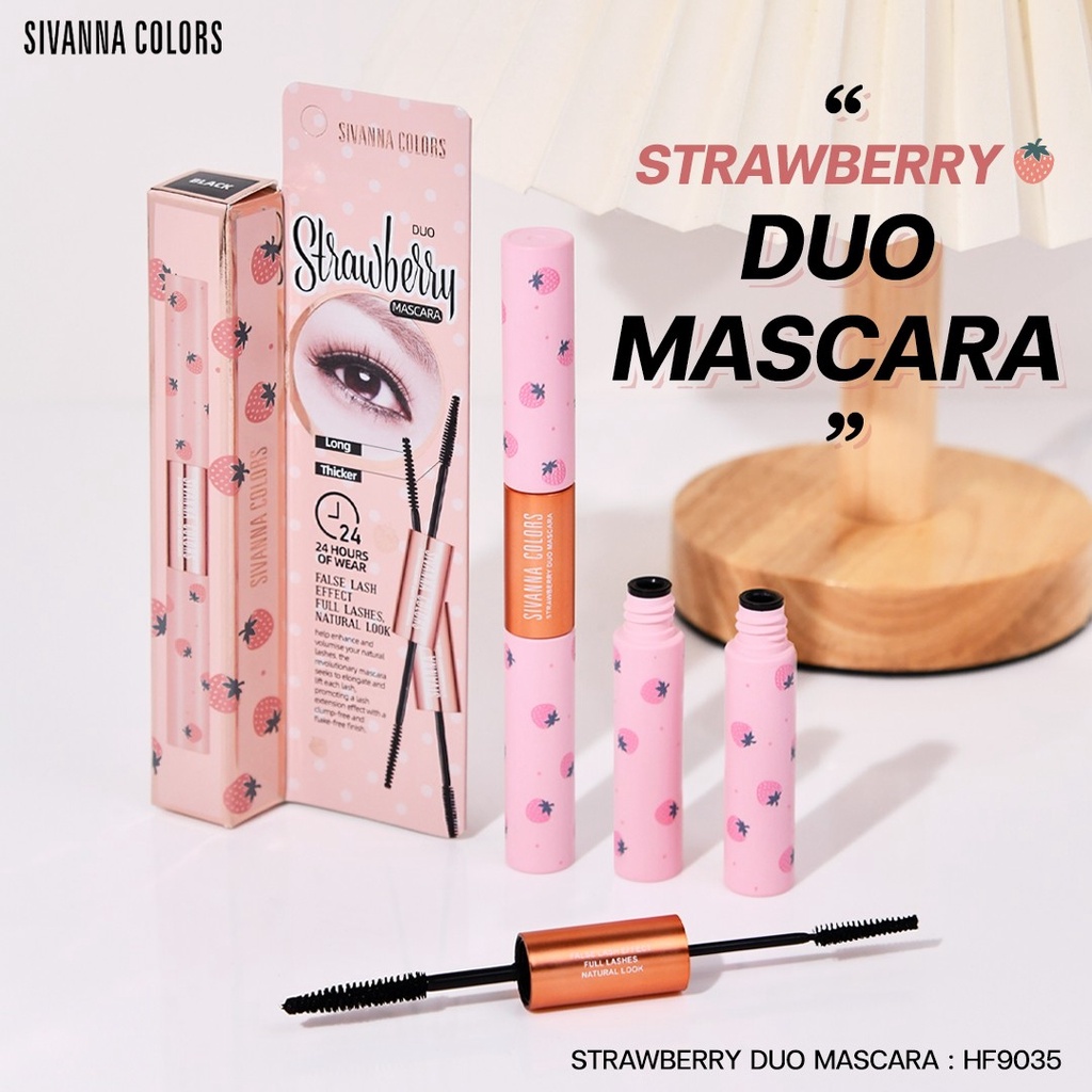 sivanna-strawberry-duo-mascara-hf9035-ซิวานน่า-สตรอเบอร์รี่-ดูโอ-มาสคาร่า-x-1-ชิ้น-alyst