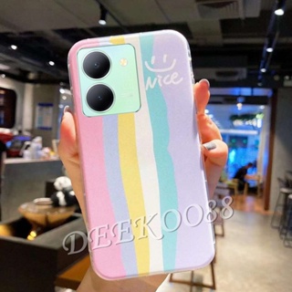 เคสโทรศัพท์มือถือ TPU แบบนิ่ม สีรุ้ง สีสันสดใส สําหรับ VIVO Y36 Y78 V27 V27e Y02A Y02T X90 Pro iQOO Z7 Z7x 5G 4G VIVOY36