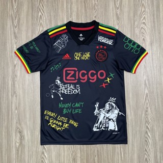 เสื้อบอล อาแจกซ์ Ajax สีดำเนื้อผ้าโพลีเอสเตอร์ เกรดแฟนบอล AAA