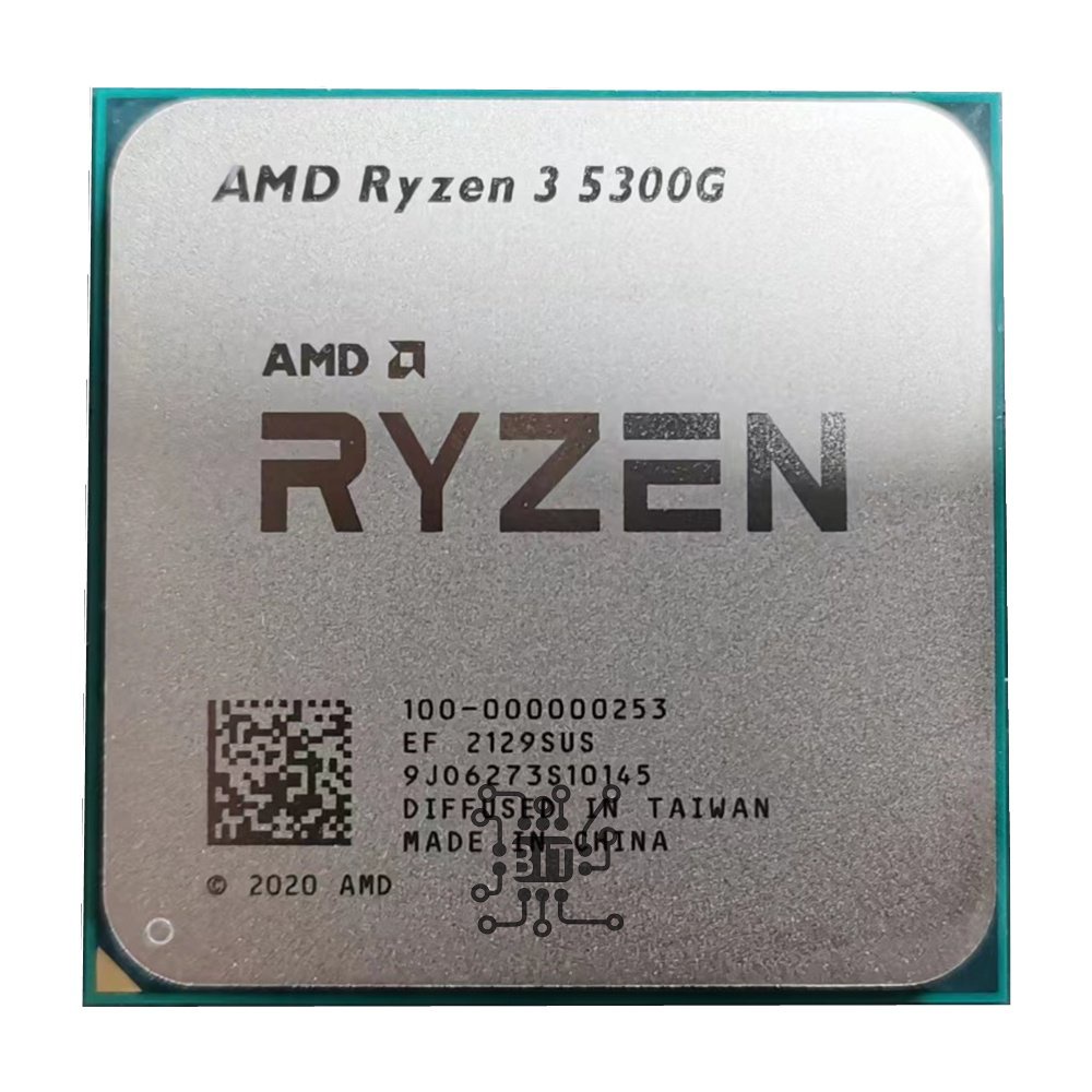 หน่วยประมวลผล CPU AMD Ryzen 3 5300G R3 5300G 4GHz สี่แกนแปดเกลียว 65W ...