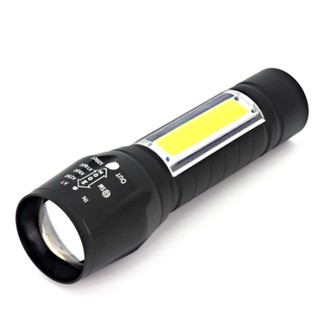 Rich2.br ไฟฉาย LED COB สว่างมาก ชาร์จ USB แบบพกพา สําหรับกลางแจ้ง