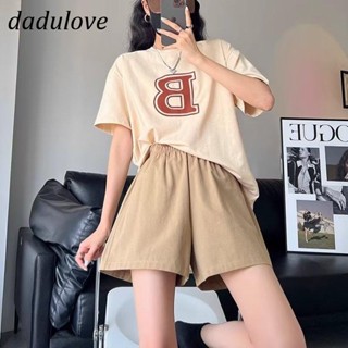 DaDulove💕 New Korean Version of INS Thin Retro Casual Shorts Niche High Waist Wide Leg Pants Large Size Hot Pants