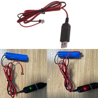Bt สายชาร์จ USB แม่เหล็ก พร้อมไฟแสดงสถานะ สีแดง สีเขียว สําหรับแบตเตอรี่ 3 7V 14500 16340 26650