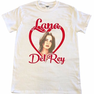tshirtเสื้อยืดคอกลมฤดูร้อน#Lana-del-rey เสื้อยืดแขนสั้น พิมพ์ลาย Reprint สําหรับผู้ชาย และผู้หญิง 100% S-5XL