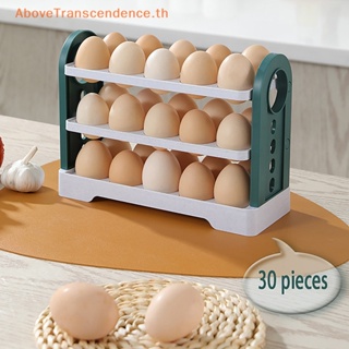 Above กล่องลิ้นชักเก็บไข่ 3 ชั้น ความจุขนาดใหญ่ 30 ช่อง สําหรับตู้เย็น TH