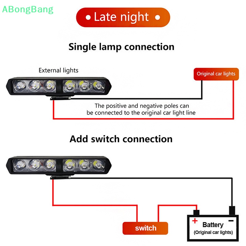 abongbang-หลอดไฟสปอตไลท์-led-6-ดวง-ดัดแปลง-สําหรับรถจักรยานยนต์-สกูตเตอร์ไฟฟ้า