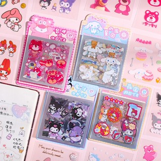 SANRIO สติกเกอร์ Pvc ลายการ์ตูนซานริโอ้น่ารัก กันน้ํา แบบสร้างสรรค์ สําหรับตกแต่งสมุดภาพ เครื่องเขียน Diy จํานวน 100 แผ่น