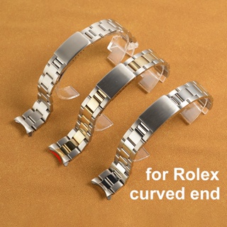 สายนาฬิกาข้อมือสเตนเลส โลหะ แบบเปลี่ยน สําหรับ Rolex Water Ghost Band 18 มม. 19 มม. 20 มม. 21 มม.