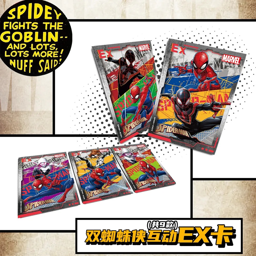 ใหม่-การ์ดของเล่น-ครบรอบ-60-ปี-marvel-spider-man-lp-flash-card-สําหรับเด็ก