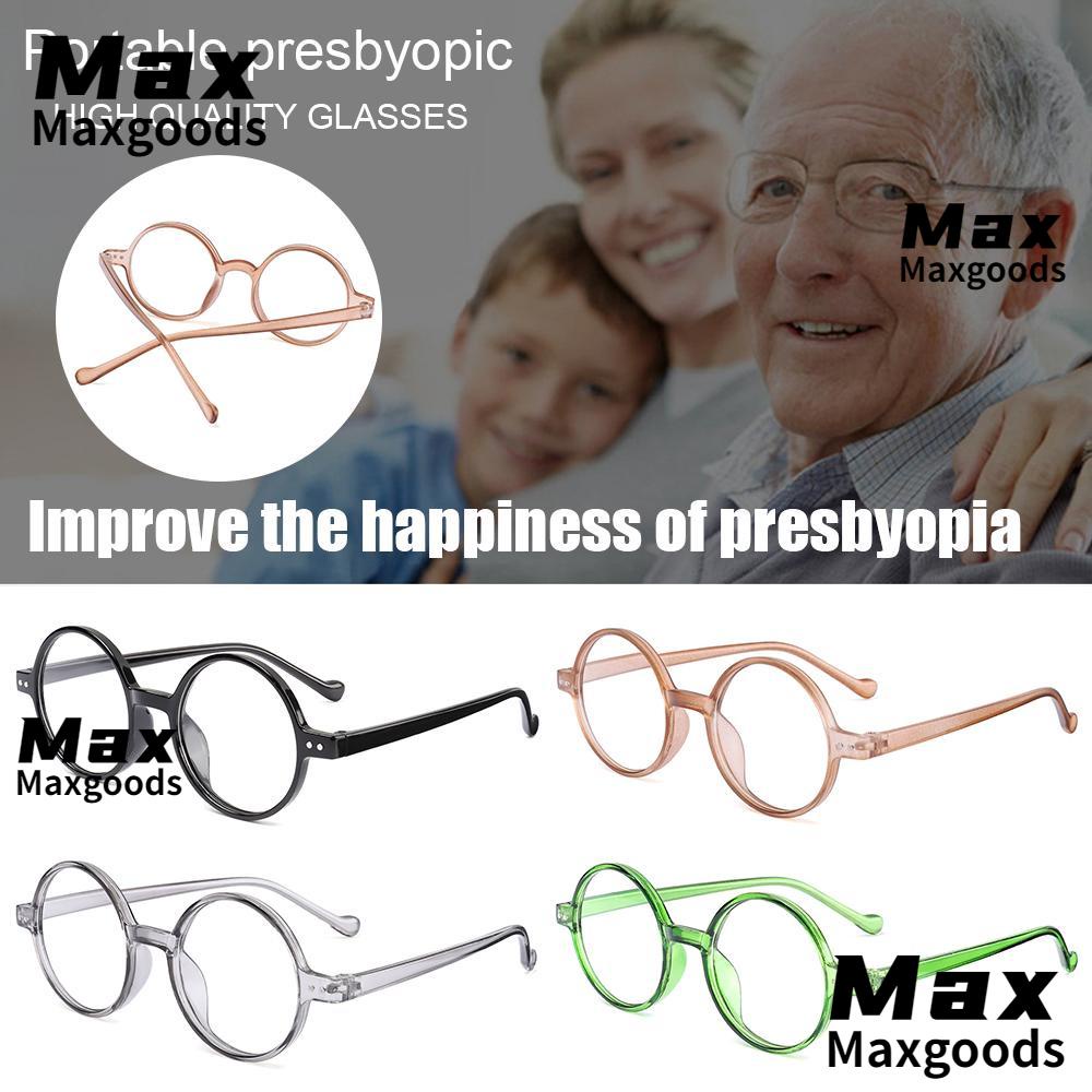 Maxg แว่นตาอ่านหนังสือ แฟชั่น กรอบกลม ดูแลสายตาไกล | Shopee Thailand