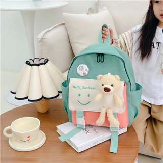 กระเป๋าเป้สะพายหลัง ขนาดเล็ก ลายตุ๊กตาหมีน่ารัก แฟชั่นทันสมัย สไตล์เกาหลี สําหรับเด็กอนุบาล