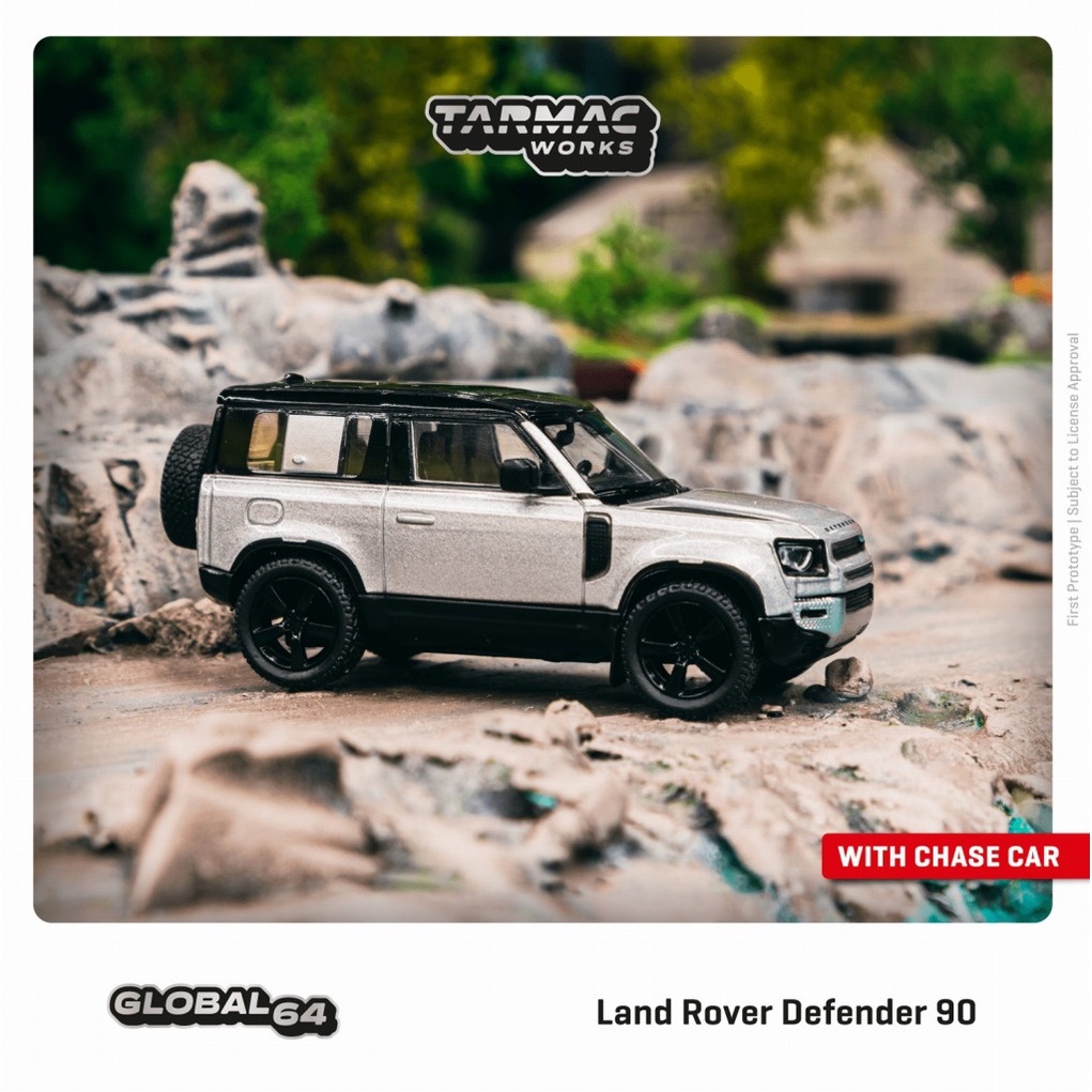 Tarmac Works GLOBAL64 Land Rover Defender 90 Silver Metallic | Shopee ...