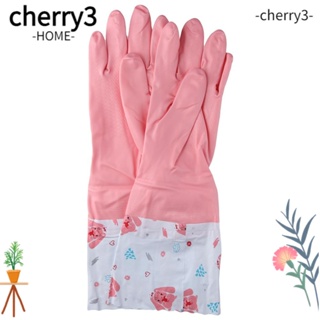Cherry3 ถุงมือ PVC แบบหนา กันน้ํา ทําความสะอาดง่าย สําหรับล้างจาน