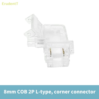 [ErudentT] อะแดปเตอร์เชื่อมต่อสายไฟ LED รูปตัว L แบบบางพิเศษ เชื่อมต่อง่าย สําหรับสายไฟ COB 5 ชิ้น