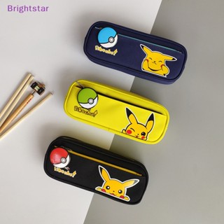 Brightstar กระเป๋าดินสอ กระเป๋าเครื่องเขียน ลายการ์ตูนโปเกม่อน ปิกาจู สีดํา สําหรับนักเรียน