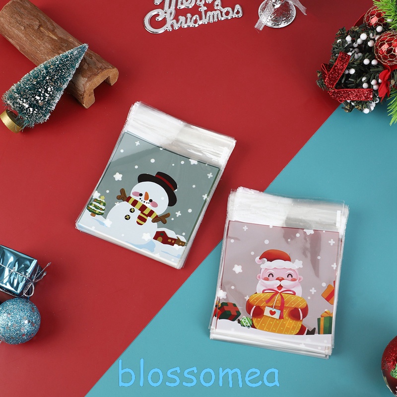 blossomea-ถุงกระดาษใส่ขนมคุกกี้-บิสกิต-คุกกี้-ลายเกล็ดหิมะ-100-ชิ้น