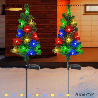 Eutus โคมไฟ LED สําหรับตกแต่งต้นคริสต์มาส สนามหญ้า 2 ชิ้น