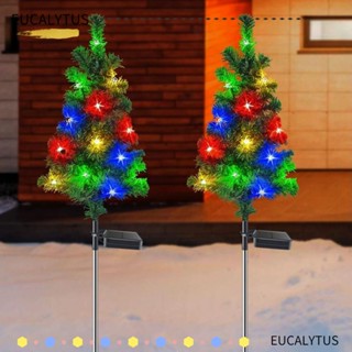 Eutus โคมไฟ LED สําหรับตกแต่งต้นคริสต์มาส สนามหญ้า 2 ชิ้น