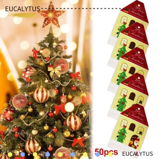 Eutus ถุงขนม ลายการ์ตูนซานตาคลอส คริสต์มาส 50 ชิ้น