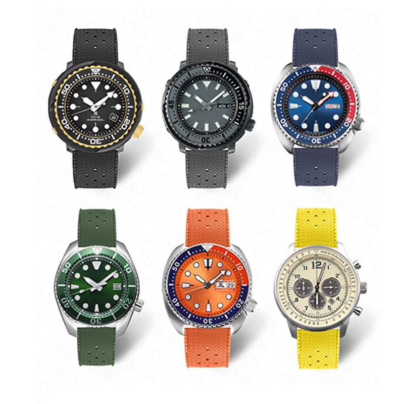 สายนาฬิกาข้อมือยาง-tpu-ระบายอากาศ-ปลดเร็ว-สําหรับ-seiko-no-5-green-water-ghost-watch-band-20-มม-22-มม-casio