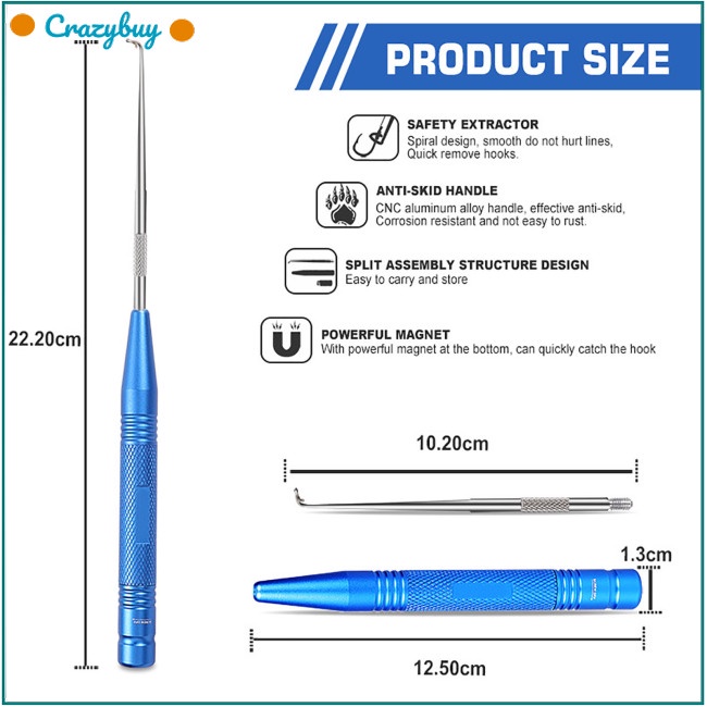 cr-ชุดอุปกรณ์ถอดตะขอเบ็ดตกปลา-ถอดออกได้