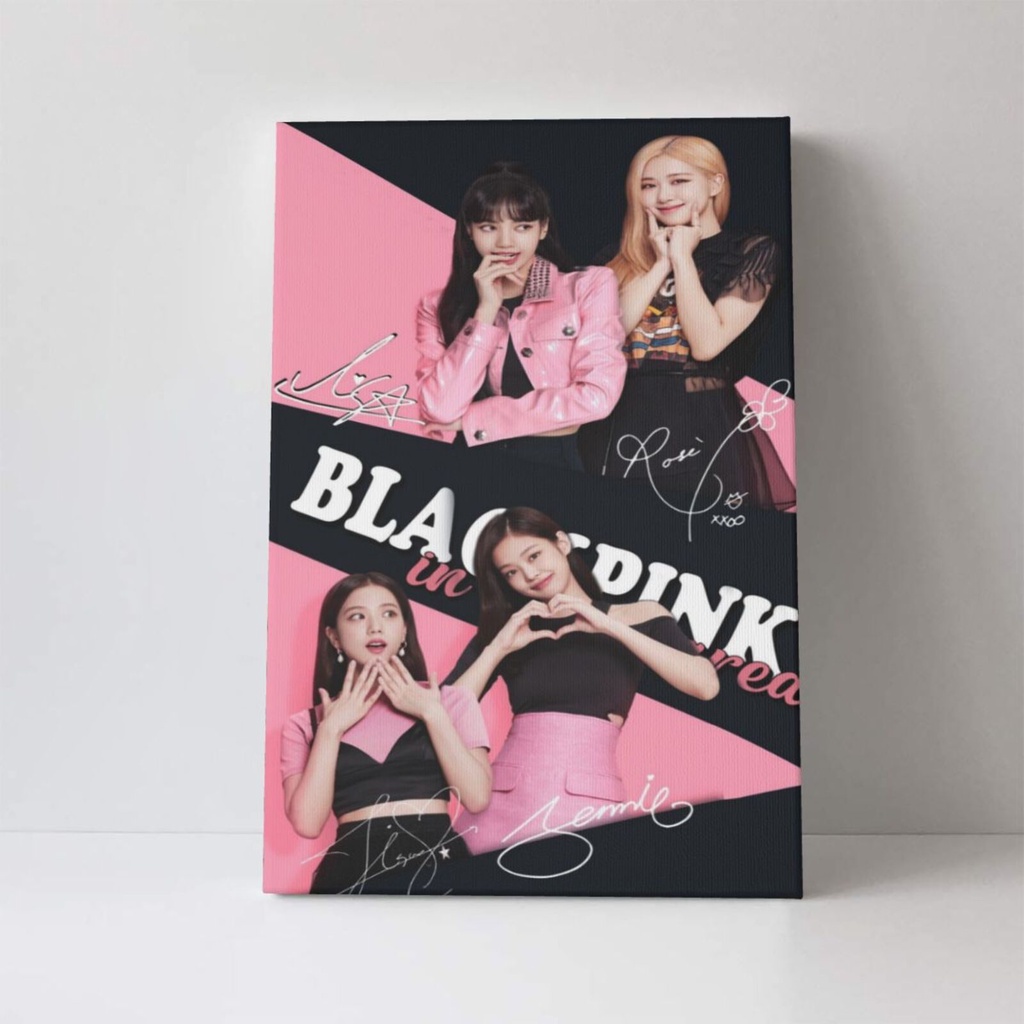 blackpink-ภาพวาดผ้าใบ-ตกแต่งผนังบ้าน-โปสเตอร์ศิลปะ-ของขวัญสําหรับเด็กชายและเด็กหญิง-ห้องนอน