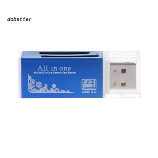 &lt;Dobetter&gt; เครื่องอ่านการ์ดหน่วยความจํา USB 20 ความเร็วสูง สําหรับ SD SDHC MMC TF MS M2