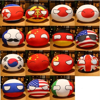 Alisondz Country Ball Toy FRANCE RUSSIA GERMANY ITALY เกาหลี ของขวัญ พวงกุญแจ USA Countryball USSR กระเป๋าถือ ตกแต่ง โปแลนด์บอล ตุ๊กตาพวงกุญแจ