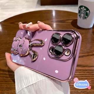 เคสโทรศัพท์มือถือ ลายกระต่ายน่ารัก 3D พร้อมขาตั้ง สําหรับ Honor 90 90 Pro Play 7T X50i X5 4G Honor 90 Lite