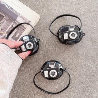 เคสป้องกันหูฟัง แบบนิ่ม ลายกล้อง 3D พร้อมสายคล้อง สําหรับ HUAWEI Freebuds Pro INS 3 4 4i 4E