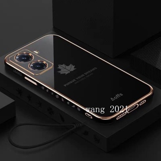New Casing เคส VIVO IQOO Z7 5G / IQOO Z7X 5G Phone Case Maple Leaf Plating High Quality Silicone Anti-fall Soft Case VIVO IQOOZ7X 5G Back Cover เคสโทรศัพท