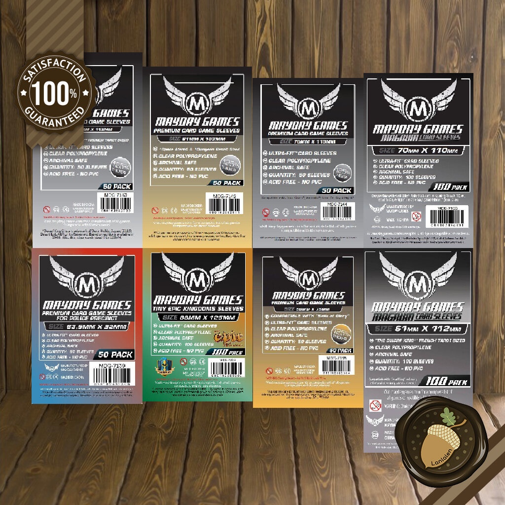 Mayday Games Standard Card Game Sleeves 63,5x88mm 100 Stück ab 3,20 € | Preisvergleich bei