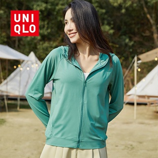 Uniqlo เสื้อแจ็กเก็ตกันแดด UPF50 + YKK สีเหลืองมิ้นท์ สีชมพูอ่อน สําหรับผู้หญิง ใส่เล่นโยคะ วิ่ง ตั้งแคมป์