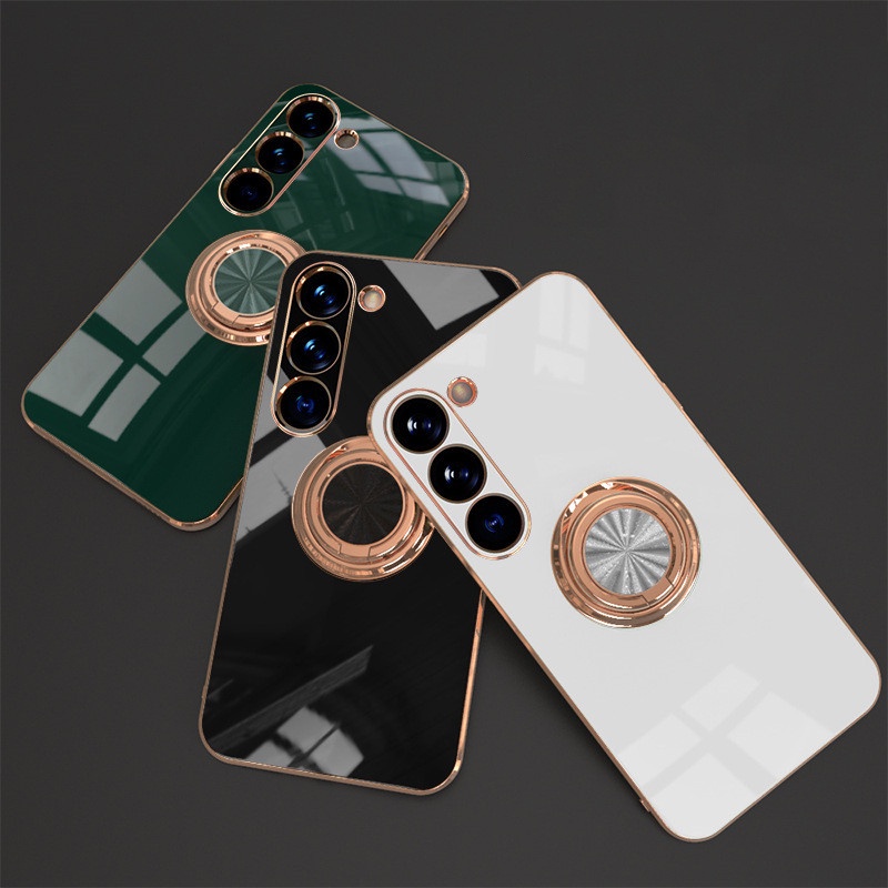 รถการดูดซับแม ่ เหล ็ ก 6D ชุบซิลิโคน TPU กรณีแหวนสําหรับ Samsung ...