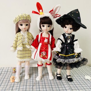 ใหม่ ตา 3D 30 ซม. 23 ข้อต่อขยับได้ BJD ตุ๊กตาและเสื้อผ้าแฟชั่น สําหรับเด็กผู้หญิง ของขวัญวันเกิด ของเล่น