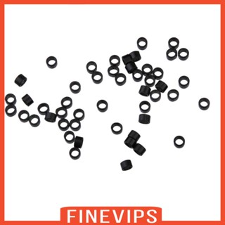 [Finevips] กิ๊บติดผม ลูกปัดไมโคร ซิลิโคน 3 มม. สีดํา