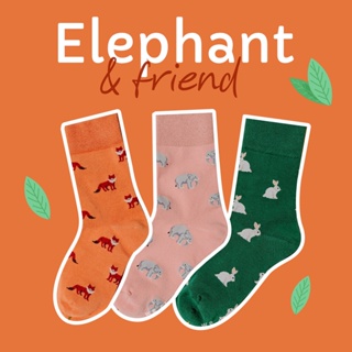 emmtee.emmbee - ถุงเท้า elephant and friend