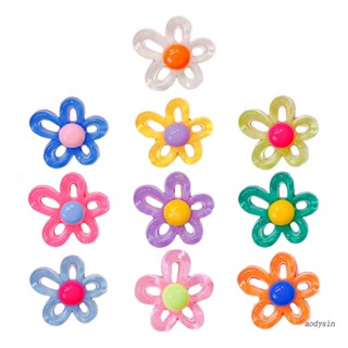 Aod จี้สร้อยคอ สร้อยข้อมือ ต่างหู รูปดอกไม้ หลากสีสัน DIY