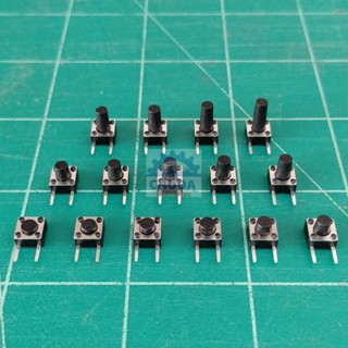 สวิทช์ Push Button Switch สวิทช์ปุ่ม กดติด-ปล่อยดับ TACT Switch DIP #D2P 6x6xHmm กดข้าง แบบ B (1 ตัว)