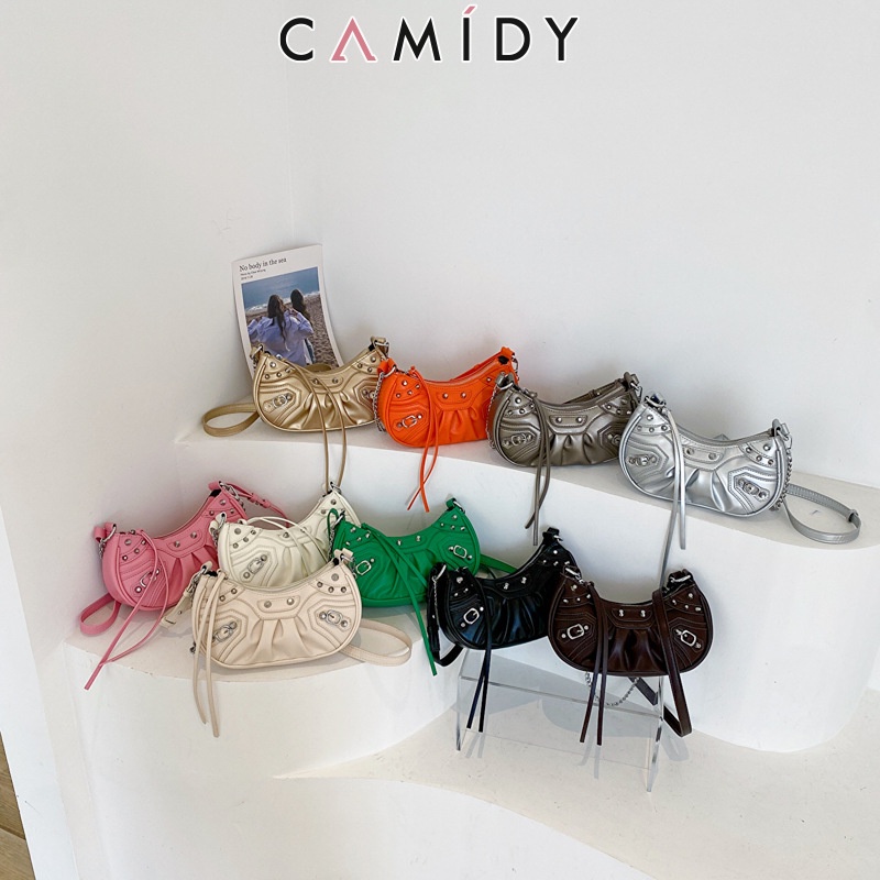 camidy-ใหม่โซ่กระเป๋าหญิงอุตสาหกรรมหนัก-rivet-crescent-กระเป๋าแนวโน้มแฟชั่นยุโรปและอเมริกากระเป๋าสะพายหญิงขนาดเล็ก