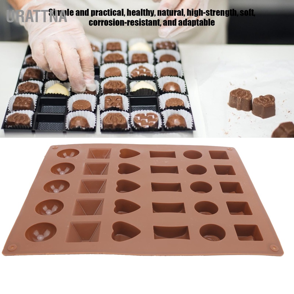 urattna-แม่พิมพ์ช็อกโกแลตซิลิโคนขนมเค้ก-diy-แม่พิมพ์รูปทรงเรขาคณิตครัวเบเกอรี่เครื่องมือ