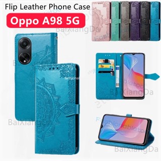 เคสโทรศัพท์มือถือหนัง กันกระแทก แบบฝาพับแม่เหล็ก พร้อมช่องใส่บัตร สําหรับ Oppo A98 A78 A17 K A17K A 98 A 78 A 17K 5G 2023