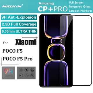 Nillkin กระจกนิรภัยกันรอยหน้าจอ 9H 2.5D HD 9H 0.33 มม. สีดํา สําหรับ Xiaomi POCO F5 Pro 5G
