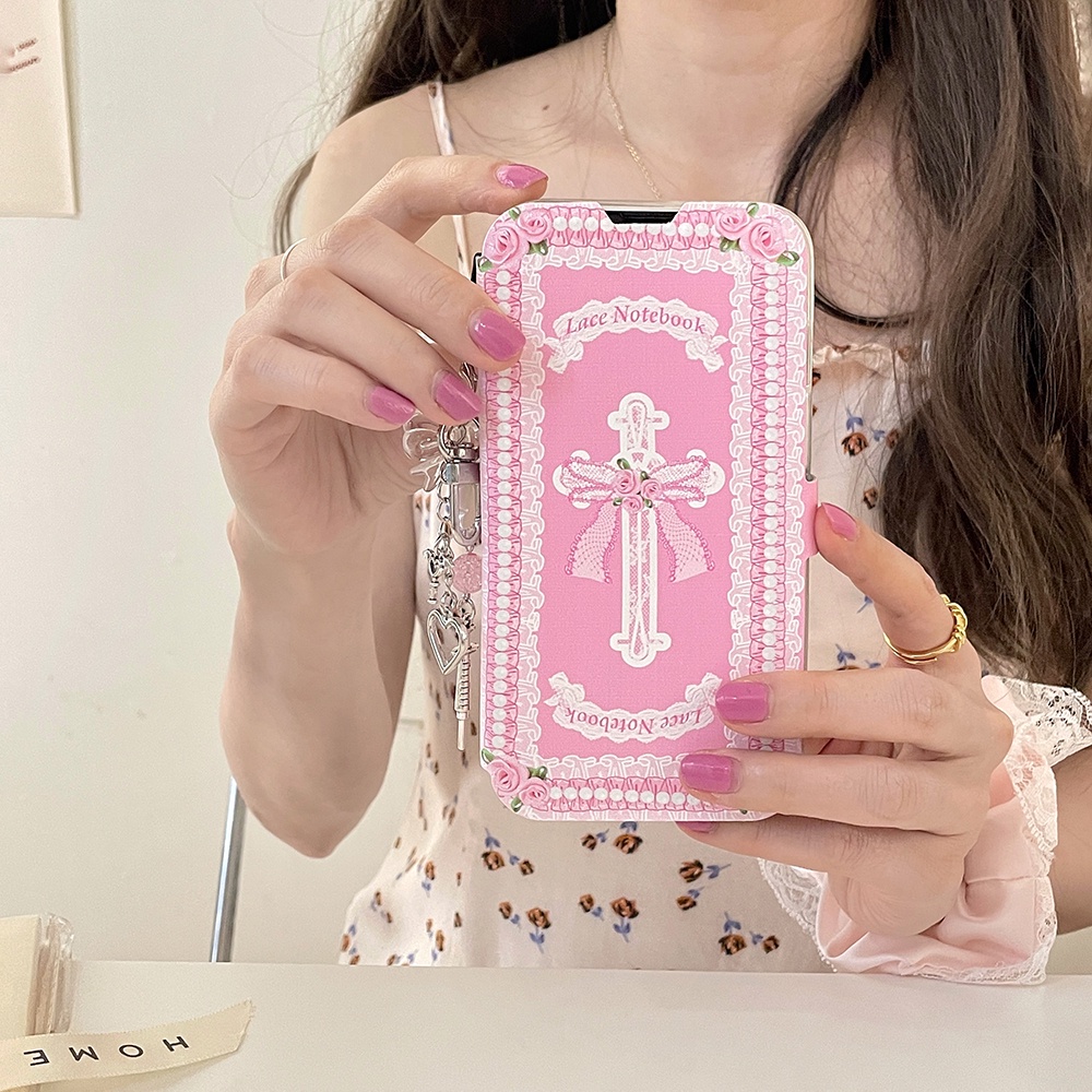 เคสโทรศัพท์มือถือหนัง-กันกระแทก-กันฝุ่น-ลายลูกไม้-หรูหรา-สําหรับ-iphone-13-12-pro-max-11-14-pro-max