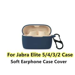 【คุณภาพสูง】เคสหูฟัง แบบนิ่ม สีน้ําเงินเข้ม สําหรับ Jabra Elite 2 Jabra Elite 5 4 3