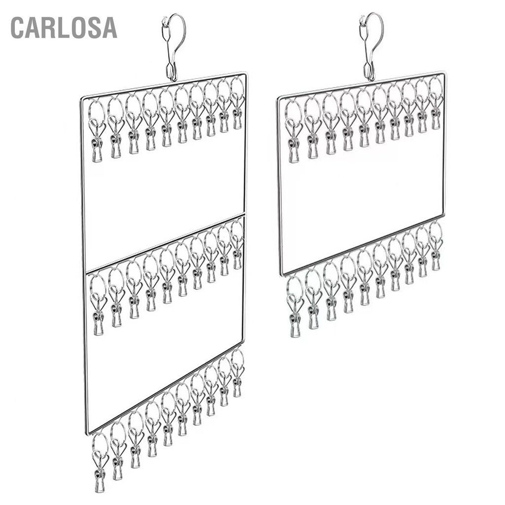 carlosa-ราวตากผ้าสแตนเลส-ราวตากผ้าหลายชั้น-บ้าน-หอพัก-ระเบียง-windproof-rack