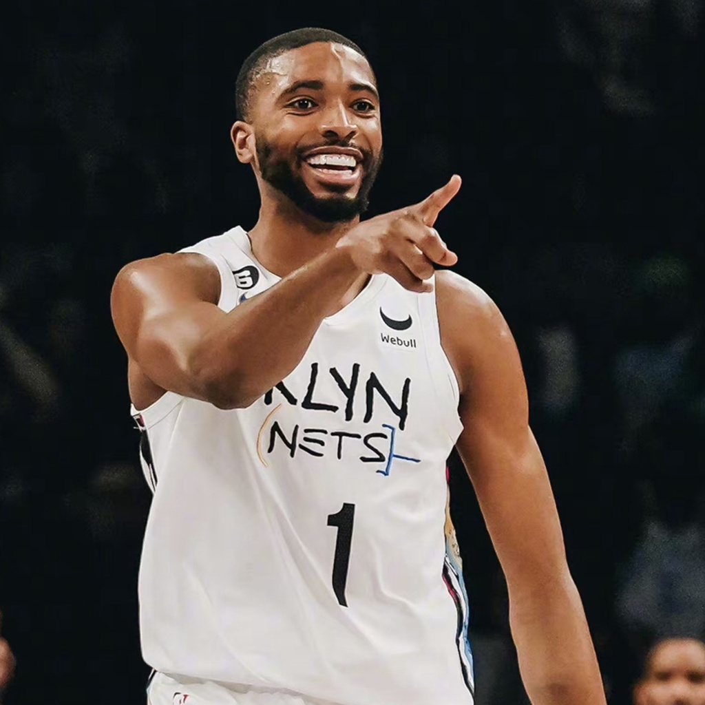 เสื้อกีฬาบาสเก็ตบอล-แขนกุด-ลายทีม-brooklyn-nets-jersey-no-1-mikal-bridges-22-23-season-สําหรับผู้ชาย